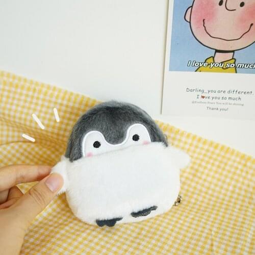 11CM Cute Penguin NEKOO Plush Purse Penguin Coin Card Wallet Pendant High Quality Plush Bag Ornaments Decor Girls Kids Gift Toy