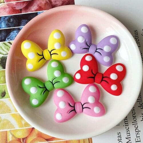 30mm 5PCS New Acrylic Bow Tie Jewelry Hair Accessories Accessories Patch Diy Mobile Phone Case Material