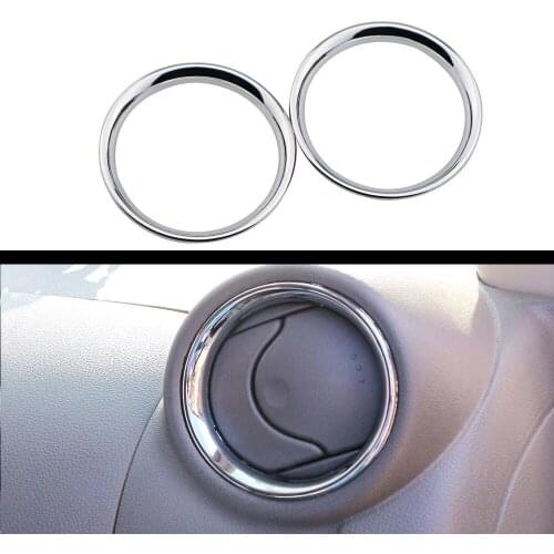 Accessories For Nissan Micra March K13 2011 2012 2013 2014 2015 2016 2017 Chrome A/C Air Vent Ring Cover Trim Car Styling Frame