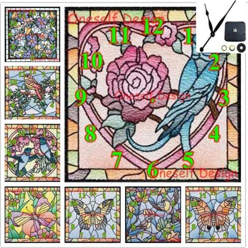 3d diamond painting with Mechanical clock flower 5d diamond embroidery full set with clock diy diamond mosaic sale wall sticker