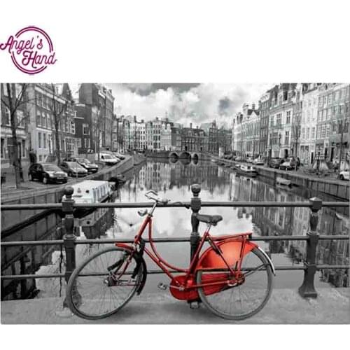 Diamond embroidery landscape 5d Diy diamond painting cross stitch Bicycle Full rhinestone pasted Crafts Needlework home decor