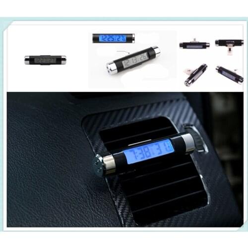 Auto parts 2-in-1 car clock thermometer Clip air conditioner outlet for Volkswagen vw 6.0 EOS 2.0 FS 07 EOS 2.0 TF Phaeton