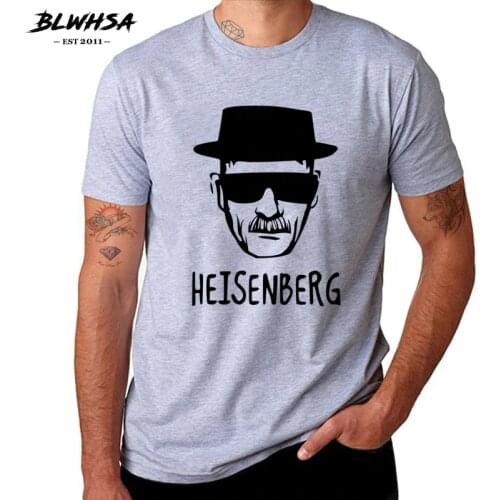 BLWHSA Breaking Bad Heisenberg Funny Men T Shirt High Quality Cotton O-Neck Short Sleeve Fashion Printed Men T-Shirts