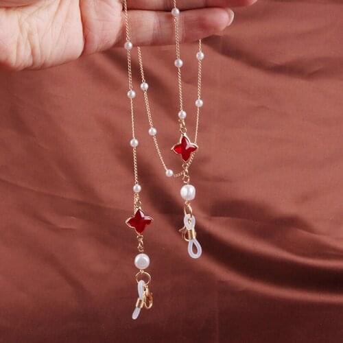 Fashion Pearl Crystal Mask Chains Glasses Chain For Women Retro Metal Sunglasses Lanyards Eyewear Cord Holder Neck Strap Gifts