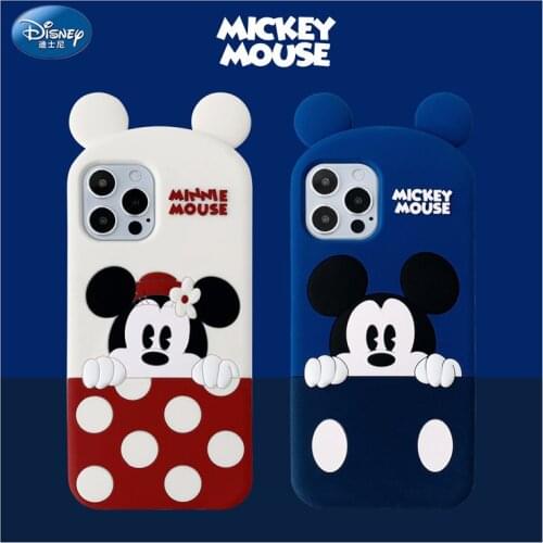 2021 Disney Mickey Minnie Cover for iPhone 7/8plus xr xs max 11/12pro max 12mini Soft Silicone Phone Back Cover zz0520-4