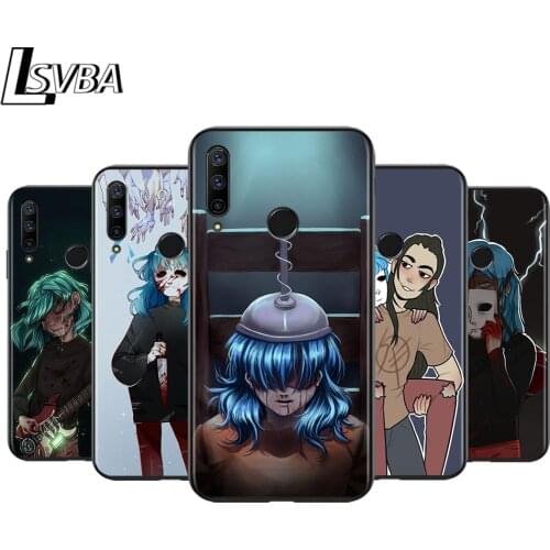 Black Soft TPU Cover Fashion Sally Face for Honor 9X 9 Lite 8S 8C 8X 8A 8 2019 2020 7A 7S 7C Pro Phone Case