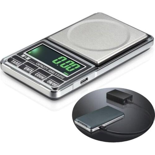 1000g 0.1g USB Digital Pocket Charging Scale Jewelry Scale Balance Weighing Scale g/oz/ozt/dwt/ct/t/gn