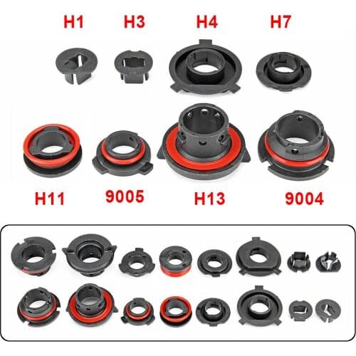 Hot Sale 2x LED Headlight Bulb Base Adapter Socket Holder 9004/9005/H13/H11/H7/H4/H3/H1 Lamp Holder Holder Headlight Socket Meta