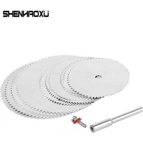 11Pcs 16mm~31mm Wood Saw Blade Disc Circular Saw Blade Set Rod Dremel Rotary Cutting Dremel Metal Cutter Power Tool Wood Cutting