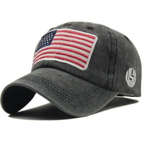Mens Popular Baseball Cap American Flag Popular Embroidery Retro Cowboy Hat Personality Ladies Baseball Cap Outdoor Sports Suns