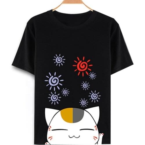 Anime Natsume Yuujinchou T-Shirt Teens Cute Cartoon Natsume Yuujinchou Cospaly Man Women Short Shirt