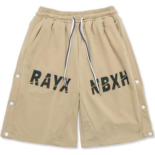 2020 New Arrival Casual Cotton Mid Elastic Waist Shorts Men Short And American Letter Movement Tooling Male Popular Logo Loose