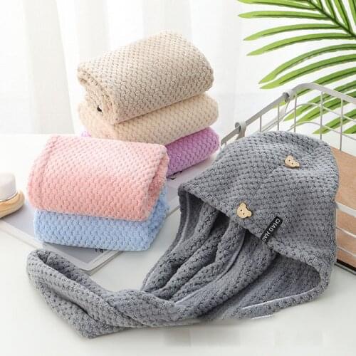 New High-density Thickened Pineapple Dry Hair Cap Water Absorbing Bath Cap Coral Velvet Towel Wrap Head Towel Wipe Head Dry Hair