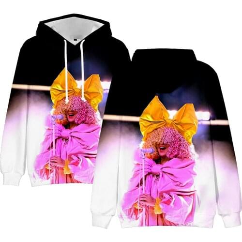 Creative 3D New SIA Hoodie Cool Sweatshirt Teenager Adult Kids Pullover Fashion Print Streetwear Men/women SIA Long Sleeve Tops