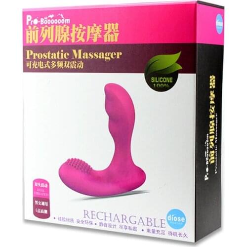 New USB recharge Silicone Butt Plug Daul Motor Prostata Massager For Man, 10 Speeds Buttplug Gay Vibrating Anal Plug Sex Toys