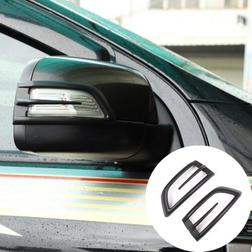 2 Pcs ABS Car Rearview Mirror Decoration Sticker Rear View Lights Decorative Frame For Ford Ranger T7 Everest Endeavour 2016-19