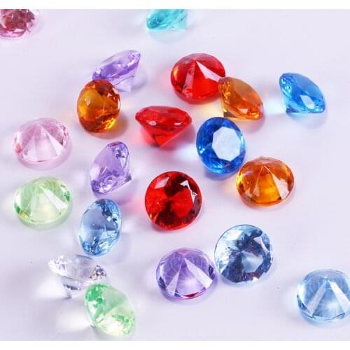 50PCS Plastic Stone 19mm Plastic Acrylic Simulated Crystal For Home Party & Holiday DIY Decorations