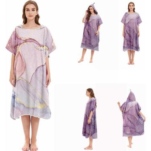Microfiber Poncho Towel Surf Beach Wetsuit Changing Towel Bath Robe With Hood Adults Men Women Water Sports Event Towel Cape
