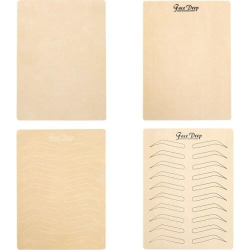 10Pcs No ink required Rubber Practice Skin 4 Type Tattoo Eyebrow Training Tool Microblading Permanent Makeup Supply For Beginner