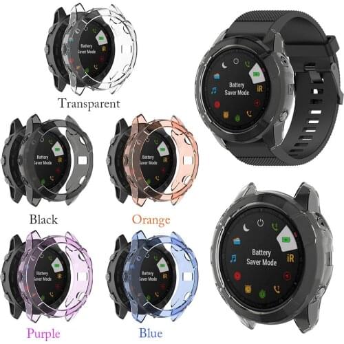 Ultra-thin Soft TPU Protector Case Cover Protective Shell For Garmin Fenix 6X Fenix6X Smart Watch Protector Silicone Cases