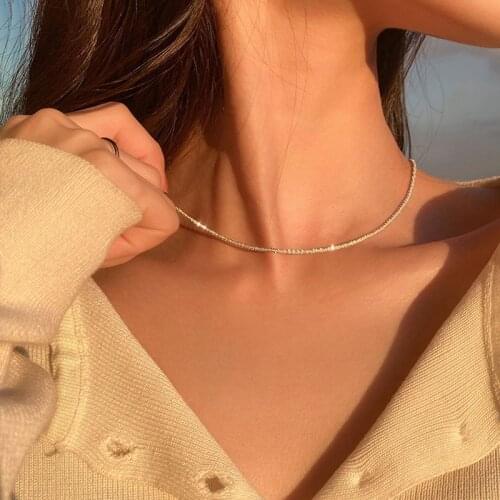 Bohemian Crystal Starry Choker Pendant Necklaces for Women Vintage Gold Color Necklace Statement Collier Jewelry Wholesale