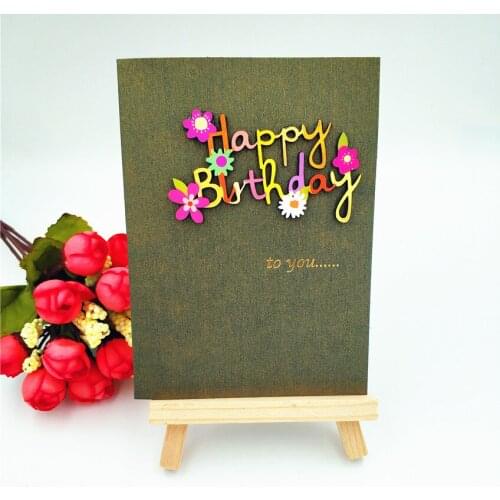 Die Cutting dies happy birthday metal craft paper die Scrapbooking/DIY Embossing mould Easter New Year