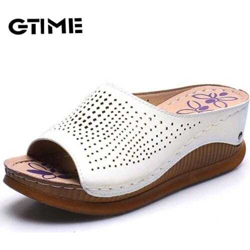 Women Shoes Platform Sandals Soft Bottom Wedges Shoes For Women High-Heeled Sandals Retro Ladies Sandals Female#SJPAE-366