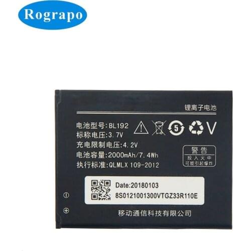 2000mAh BL192 Replacement Battery For Lenovo A300 A750 A328 A328T A526 A388T A529 A680 A590 BL 192 Cell Phone