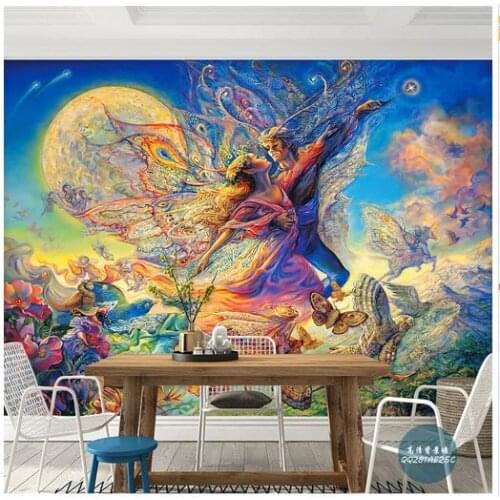 Custom wallpaper 3d wall murals wallpaper Myth hand-painted wall of setting of fairy tales paintings for living room decoration