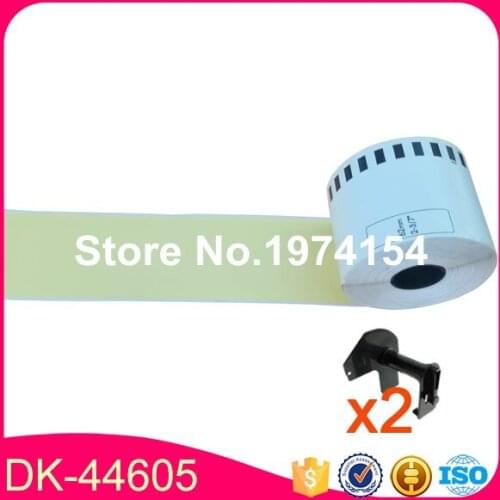 50 Refill Rolls Compatible DK-44605 Label 62mm*30.48M Continuous Compatible for Brother Label Printer Yellow Paper DK-4605