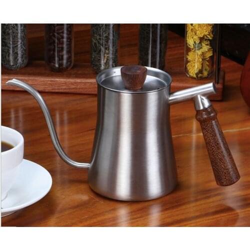 550ml stainless steel long spour drip coffee kettle/drip coffee pot /long spour drip cafe maker with high quality