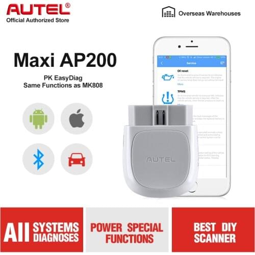 Autel AP200 OBD2 Scanner Car Code Reader with All System Diagnoses and 19 Service Functions Automotive Scan Tool
