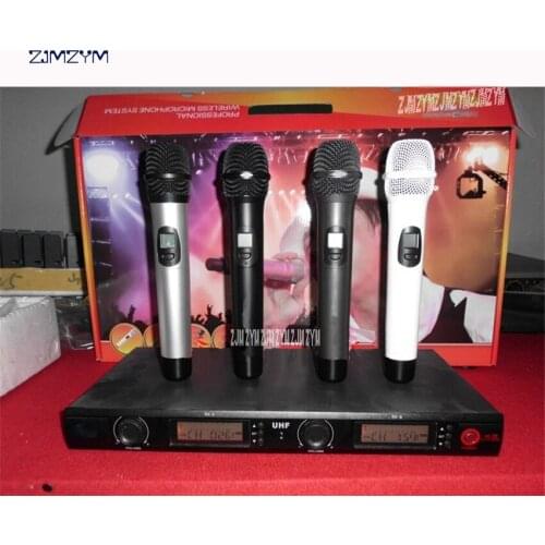 UGX-88 Wireless Microphone Set Mic System Automatic Infrared on Frequency for KTV Karaoke Classroom Meeting All-metal crash tube