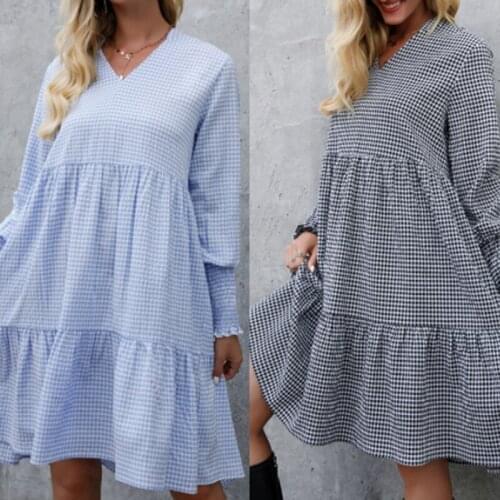 Модные платья в клетку BKLD China At AliExpress