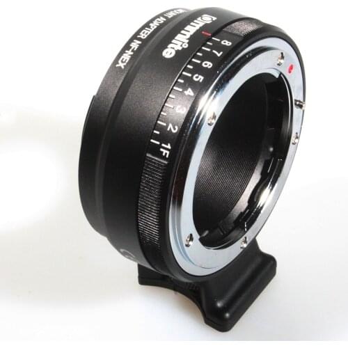 Commlite, Lens Mount Adapter with Aperture Dial, for Nikon G,DX,F,AI,S,D type Lens to Sony E-Mount NEX Camera Adapter