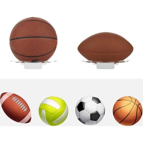 2pcs Ball Holders Acrylic Wall Mount Sport Rack For Footballs Basketballs Volleyball Storage Accessories Tools