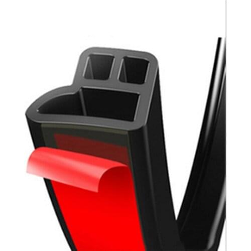 2-16m Double Layer L-type Car Door Seal Strip Waterproof Dustproof BD Shape Rubber Sealing Strip Self-adhesive Soundproof Strip