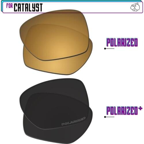 EZReplace Polarized Replacement Lenses for - Oakley Catalyst Sunglasses - BlackPPlus-GunmetalP