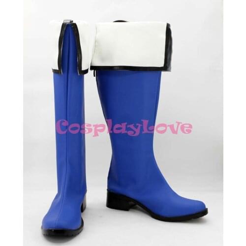 Custom Made Kyokai no Kanata Nase Mitsuki Blue Cosplay Shoes Boots Color Hand Made For Halloween Christmas