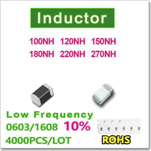 JASNPROSMA 0603 1608 4000PCS SMD Multilayer Low Frequency Inductor 10% 100NH 120NH 150NH 180NH 220NH 270NH New high quality