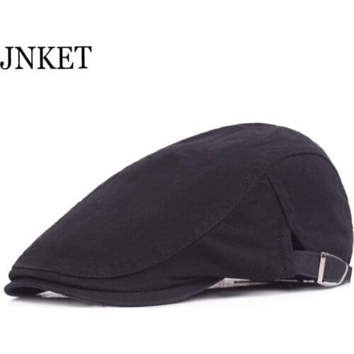 JNKET Fashion Men Womens Berets Hat Duckbill Cap Breathable Cotton Fabric Casquette Summer Casual Sunhat Peaked Cap