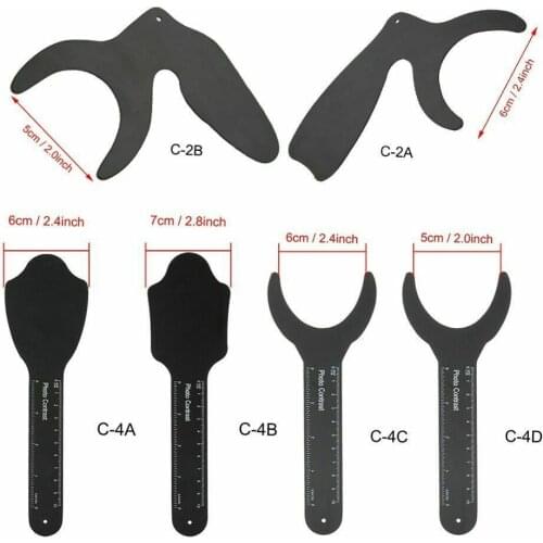 1Set(6Pcs) Dental Photo Contrast Set Black Background Board Palatal Photography Contraster