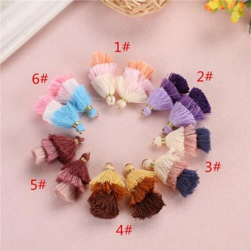 12pc/lot Mix Samll Short Cotton Tassels For Jewelry Diy Bohemian Earrings Making Clothes Bag Dress Crafts Decorative Accessories