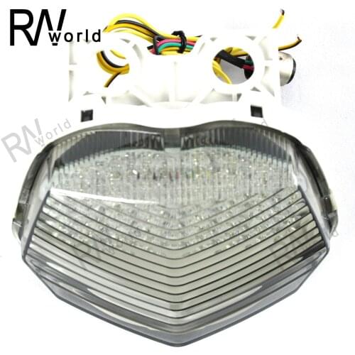 Motorcycle LED Taillight Turn Signal Light Brake Lamp For KAWASAKI Ninja 250R EX250 2008-2012 2009 2010 2011 250-R EX 250 Clear