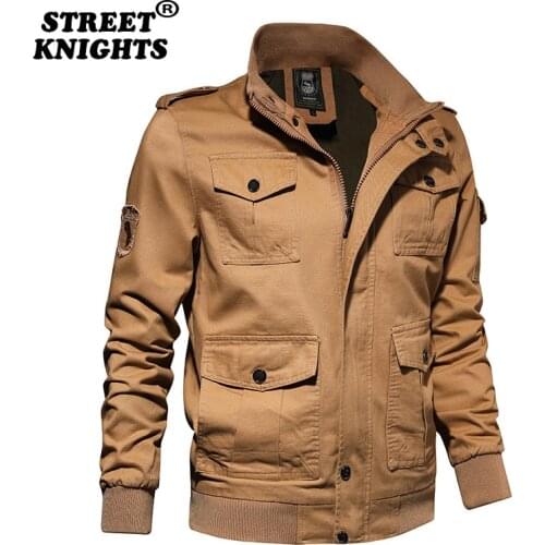 Men Jackets Zipper Bomber Jacket Coat Male Windbreaker Outdoor Military Jacket Men Fashion Clothing Autumn Coat Tops 2021