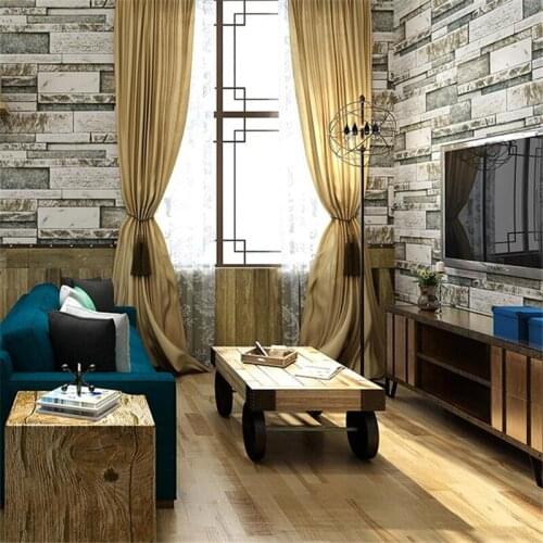 Beibehang Retro wall paper marble brick antique brick industrial wind wallpaper restaurant clothing store barber shop wallpaper