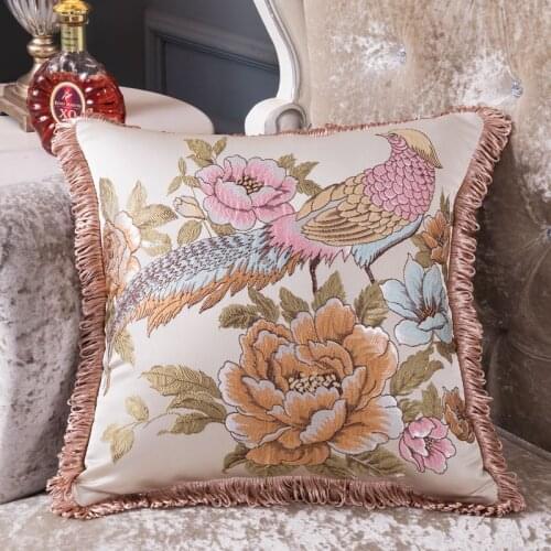 Plant flowers Square cotton pillow Bolster/Bolster (including core) Lace pillow case Polypropylene cotton pillow core Blending