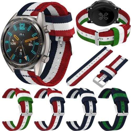 Universal 22mm Nylon Sport Loop Replacement Wrist Band for xiaomi Huami strap Amazfit GTR 47mm huawei watch GT2 46mm watch band