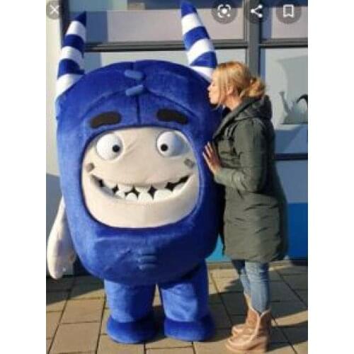 Blue oddods mascot costume Bunny mascot cartoon fancy dress costume Halloween Fancy Dress Cosplay