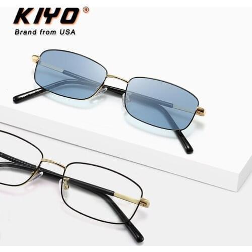KIYO Brand 2020 New Men Square Polarized Photochromic Sunglasses Metal Classic Sun Glasses UV400 Driving Eyewear PG9647